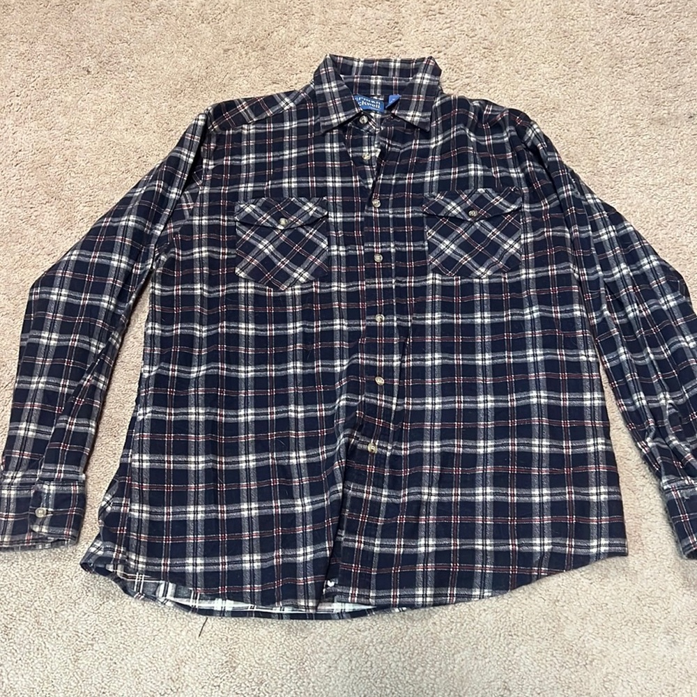Norman Rockwell long sleeve flannel